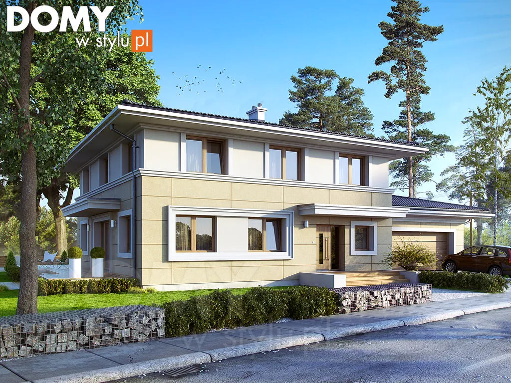 Nowoczesny projekt domu piętrowego Adam - wizualizacja frontowa