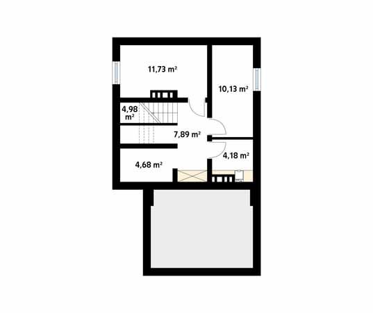 Projekt domu Agawa - rzut piwnicy