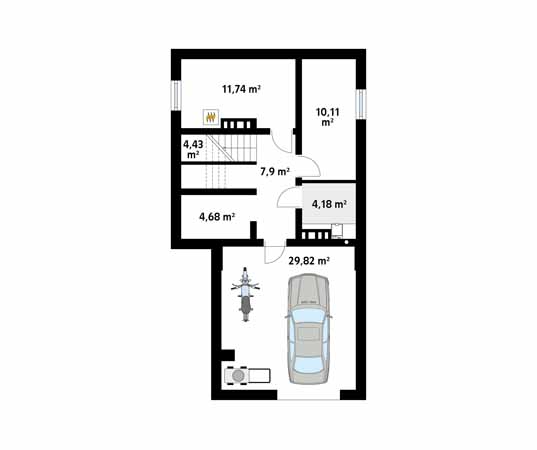 Projekt domu Agawa 2 - rzut piwnicy