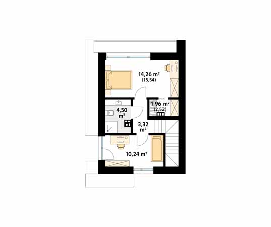 Projekt domu Agrest 2 - rzut poddasza
