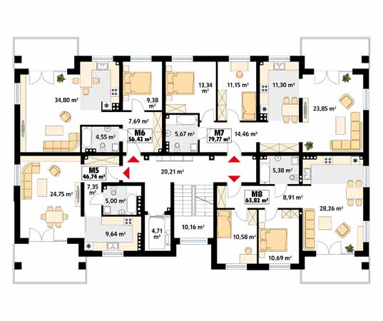 Projekt domu Akant 2 - rzut piętra