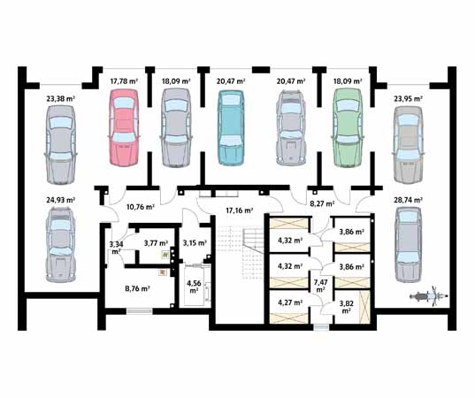 Projekt domu Akant 2 - rzut piwnicy