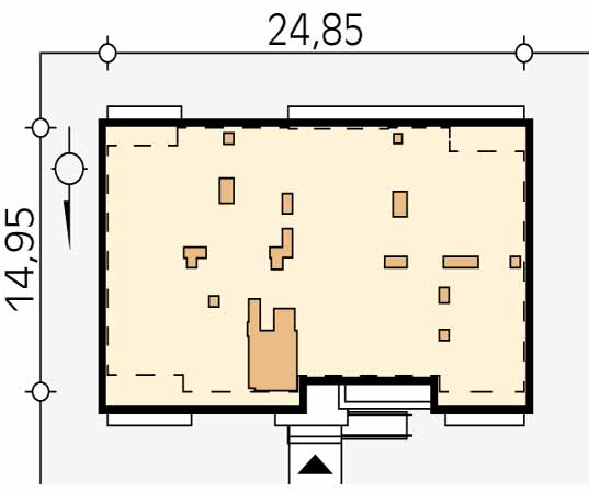 Projekt domu Akant 2 - usytuowanie na działce