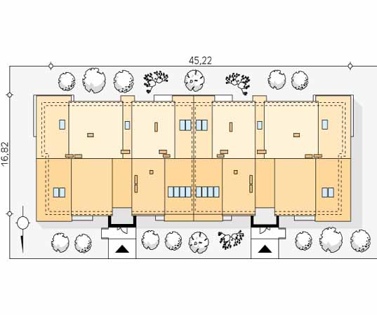 Projekt domu Akant 5 - usytuowanie na działce
