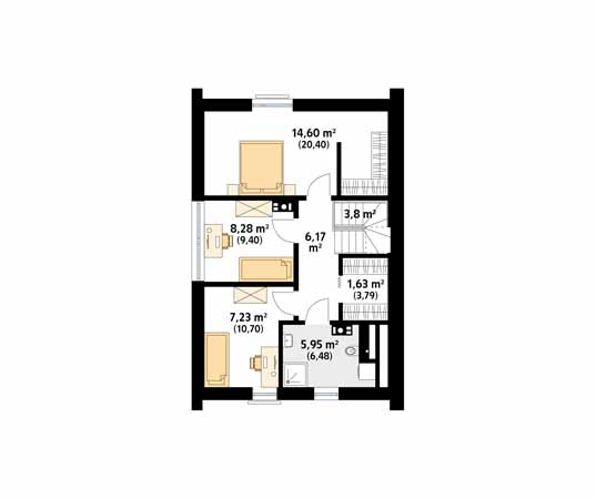 Projekt domu Aksamitka 4 - rzut poddasza