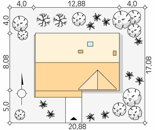 Projekt domu Alikante 2 - usytuowanie na działce