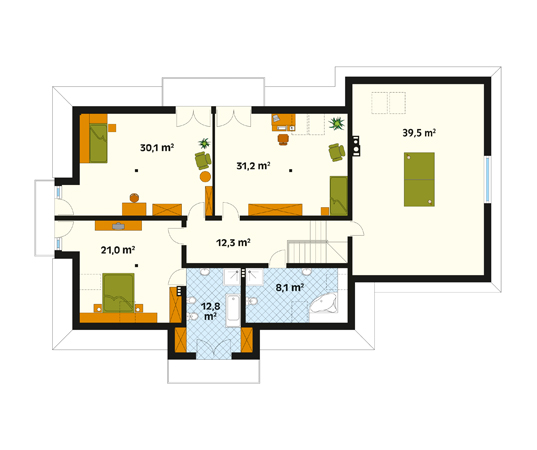 Projekt domu Allegro - rzut poddasza