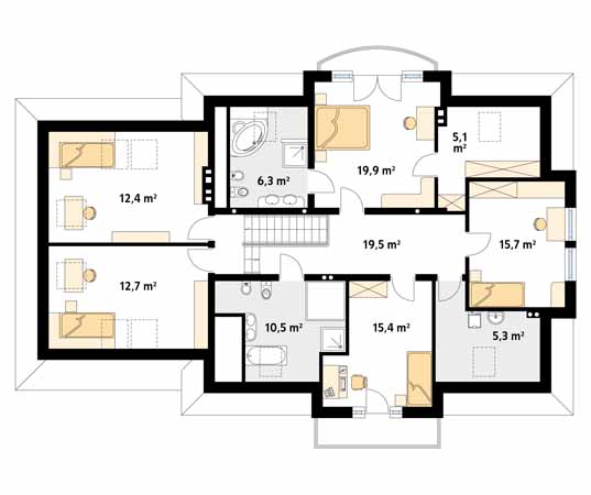 Projekt domu Allegro 2 - rzut poddasza