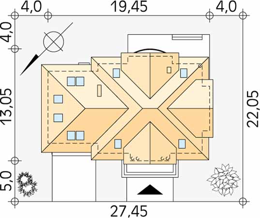 Projekt domu Allegro 2 - usytuowanie na działce