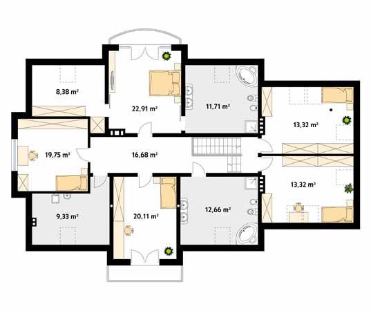 Projekt domu Allegro 3 - rzut poddasza
