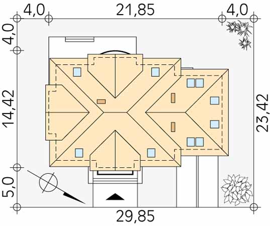 Projekt domu Allegro 3 - usytuowanie na działce