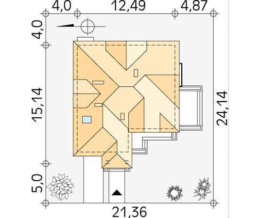 Projekt domu Alt - usytuowanie na działce