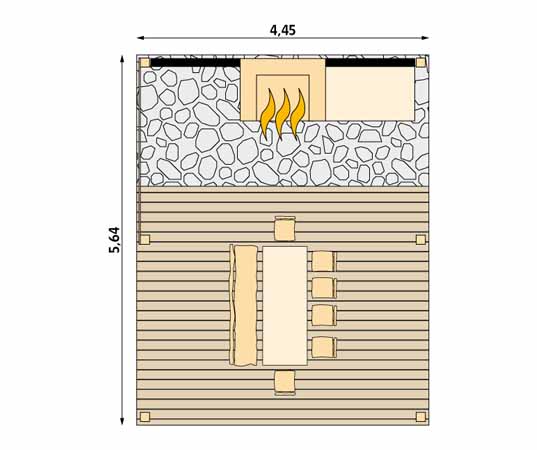 Projekt altanki Altanka 4 - rzut parteru
