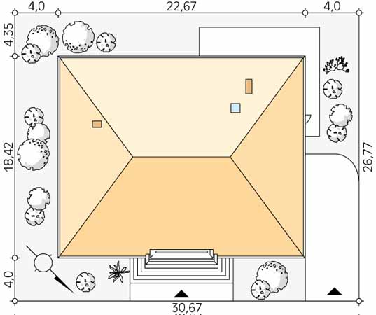 Projekt domu Amadeusz 3 - usytuowanie na działce