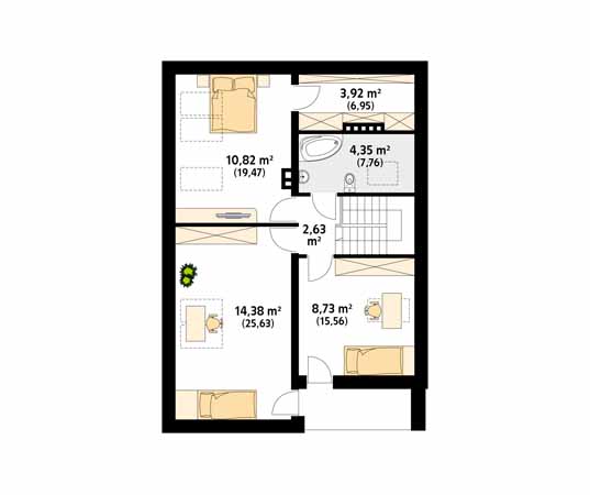 Projekt domu Amarant - rzut poddasza