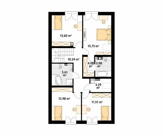 Projekt domu Amarylis 2 - rzut poddasza