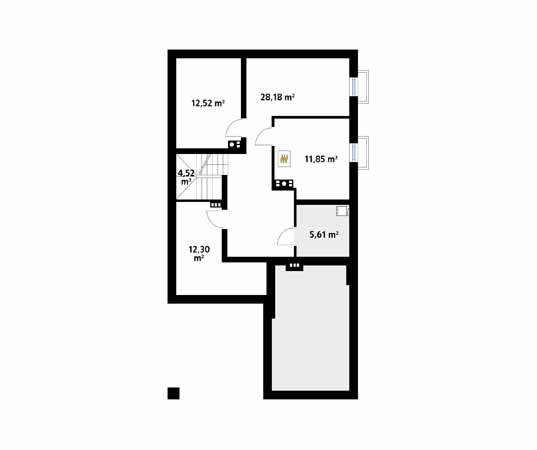 Projekt domu Amarylis 4 - rzut piwnicy