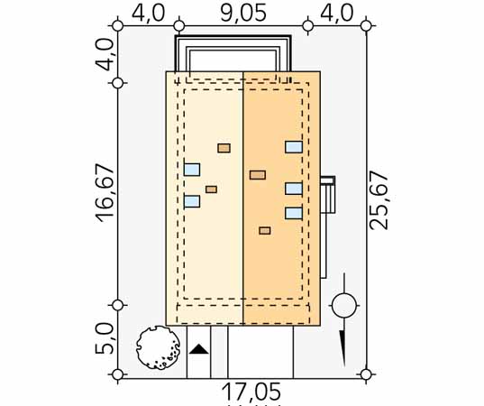 Projekt domu Amarylis 4 - usytuowanie na działce