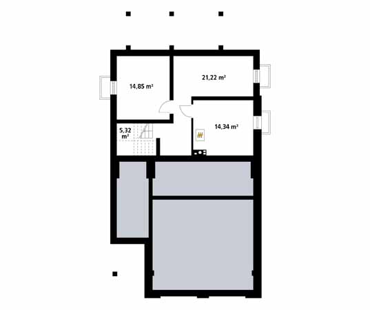 Projekt domu Amarylis 7 - rzut piwnicy