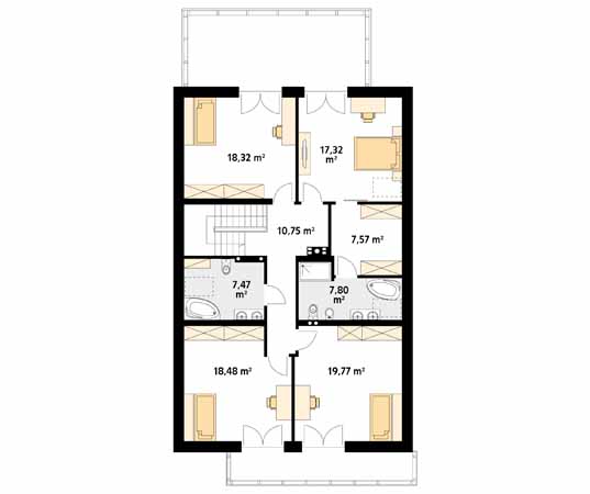 Projekt domu Amarylis 7 - rzut poddasza