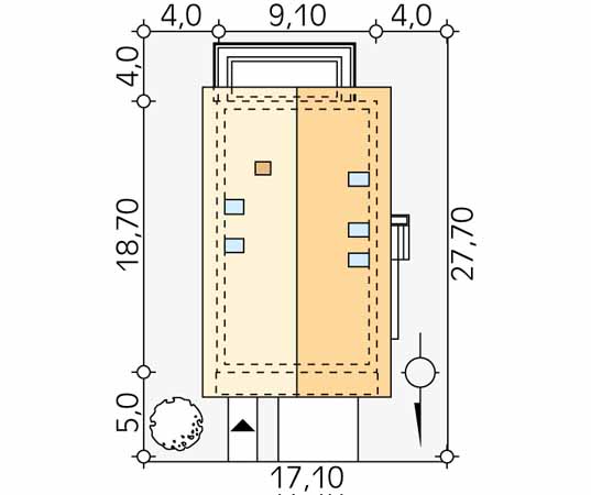 Projekt domu Amarylis 8 - usytuowanie na działce