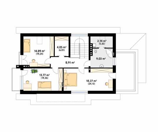 Projekt domu Amber 3 - rzut poddasza