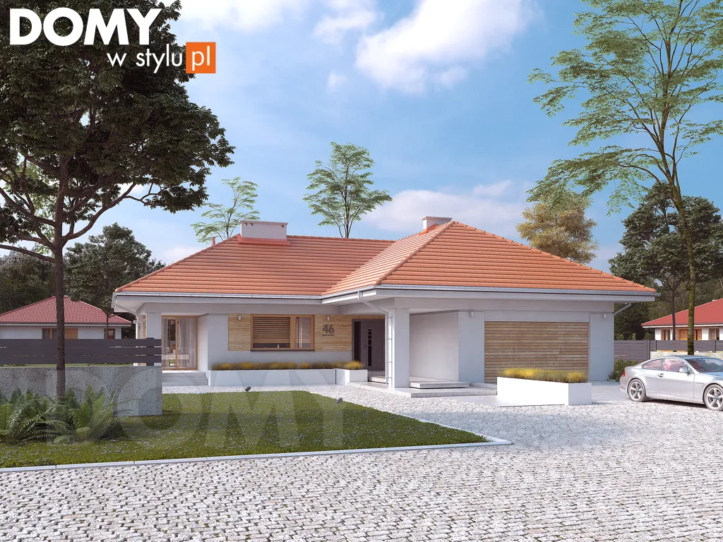 Nowoczesny projekt domu parterowego Ambrozja 13 - wizualizacja frontowa