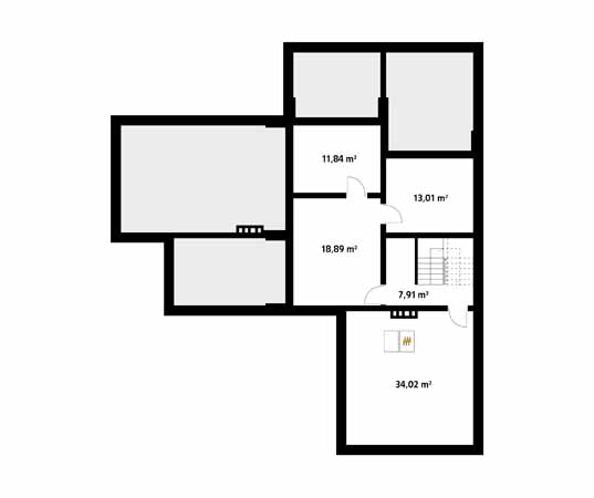 Projekt domu Ambrozja 14 - rzut piwnicy