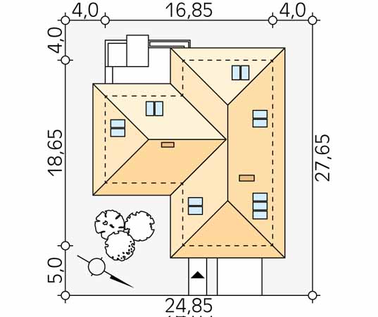 Projekt domu Ambrozja 2 - usytuowanie na działce