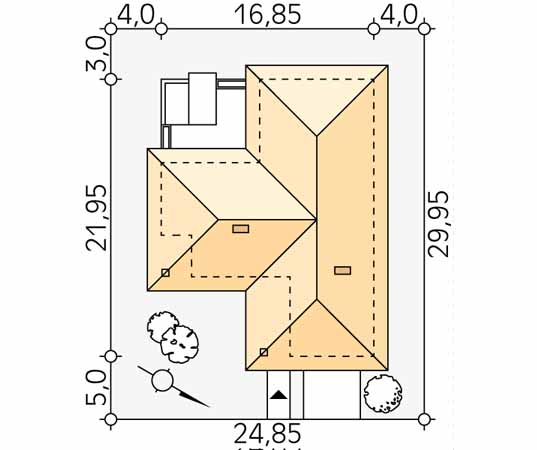 Projekt domu Ambrozja 3 - usytuowanie na działce