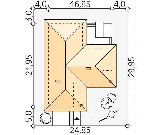 Projekt domu Ambrozja 5 - usytuowanie na działce