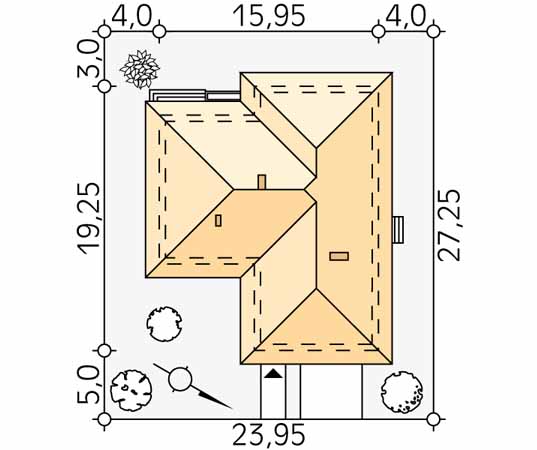 Projekt domu Ambrozja 8 - usytuowanie na działce