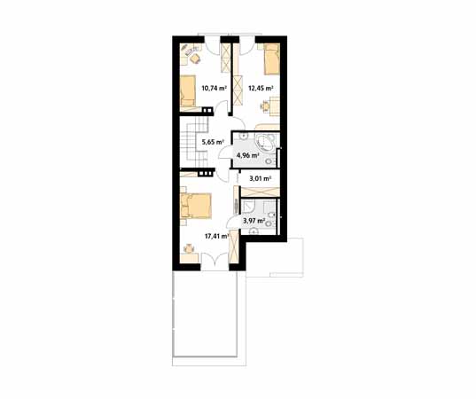 Projekt domu Ametyst - rzut poddasza