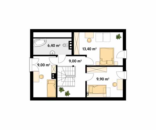 Projekt domu Anka dr-ST - rzut poddasza