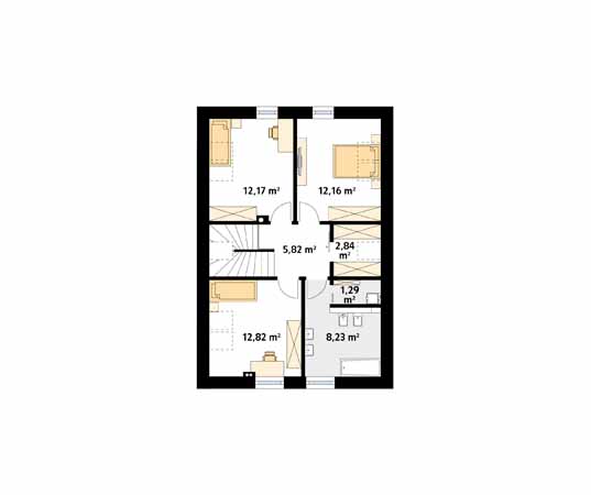 Projekt domu Antara - rzut poddasza