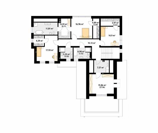 Projekt domu Anyż - rzut poddasza