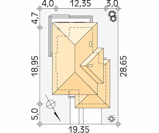 Projekt domu Aplauz 2 - usytuowanie na działce