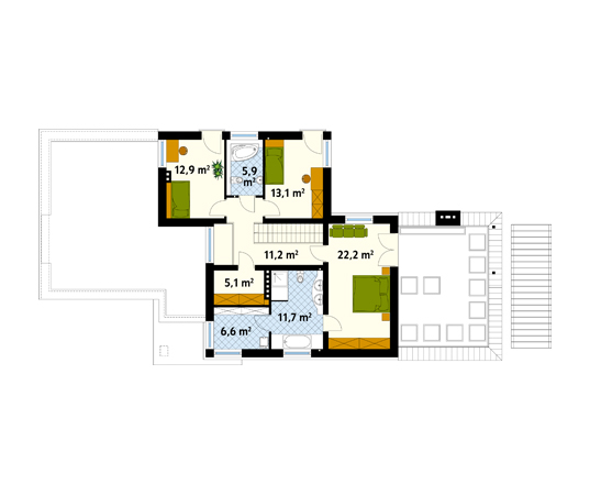Projekt domu Apollo 2 - rzut piętra