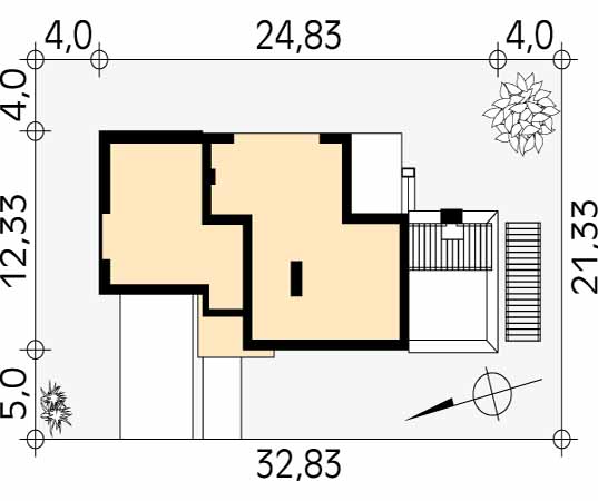 Projekt domu Apollo 2 - usytuowanie na działce