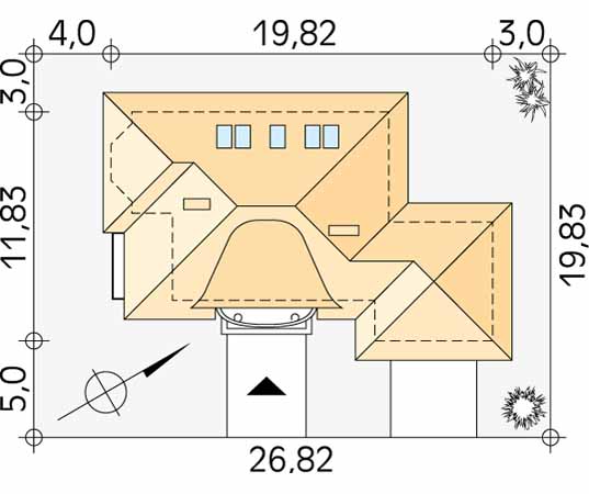 Projekt domu Aria 2 - usytuowanie na działce