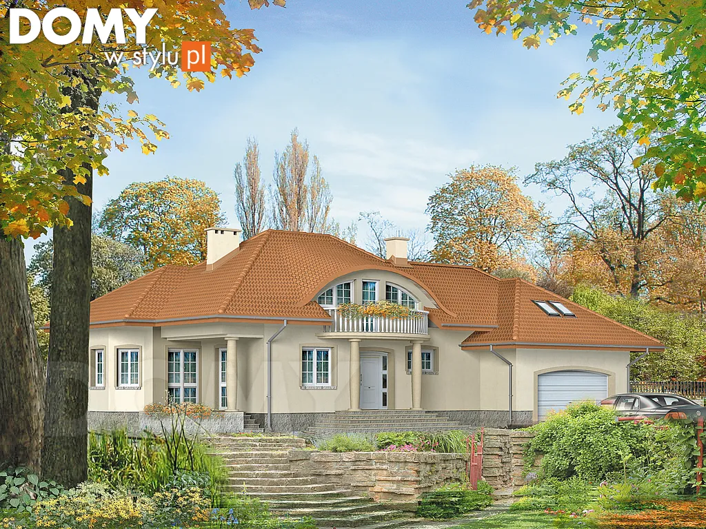 Projekt domu z poddaszem Aria 3 - wizualizacja frontowa