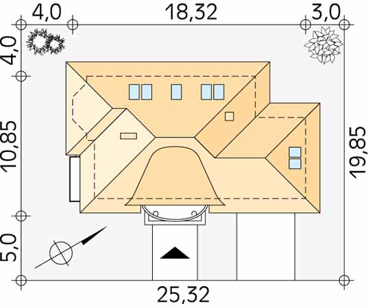 Projekt domu Aria 6 - usytuowanie na działce