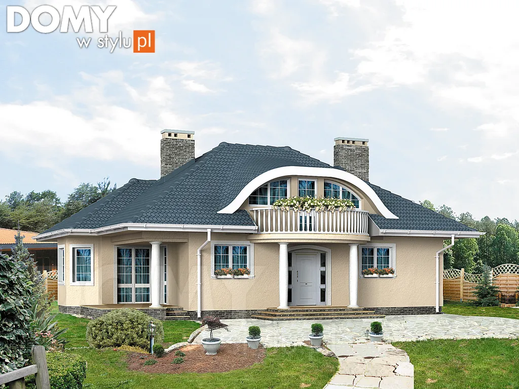 Projekt domu z poddaszem Aria 8 - wizualizacja frontowa