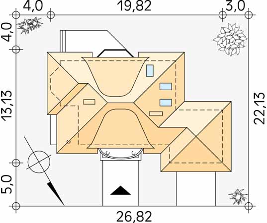 Projekt domu Aria 9 - usytuowanie na działce