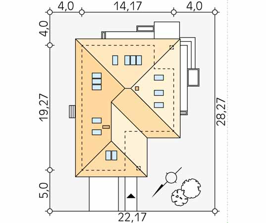 Projekt domu Ariel 7 - usytuowanie na działce