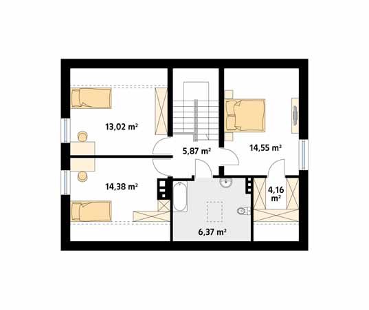 Projekt domu Arion 2 - rzut poddasza