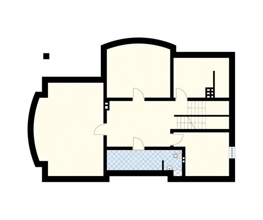 Projekt domu Arka - rzut piwnicy