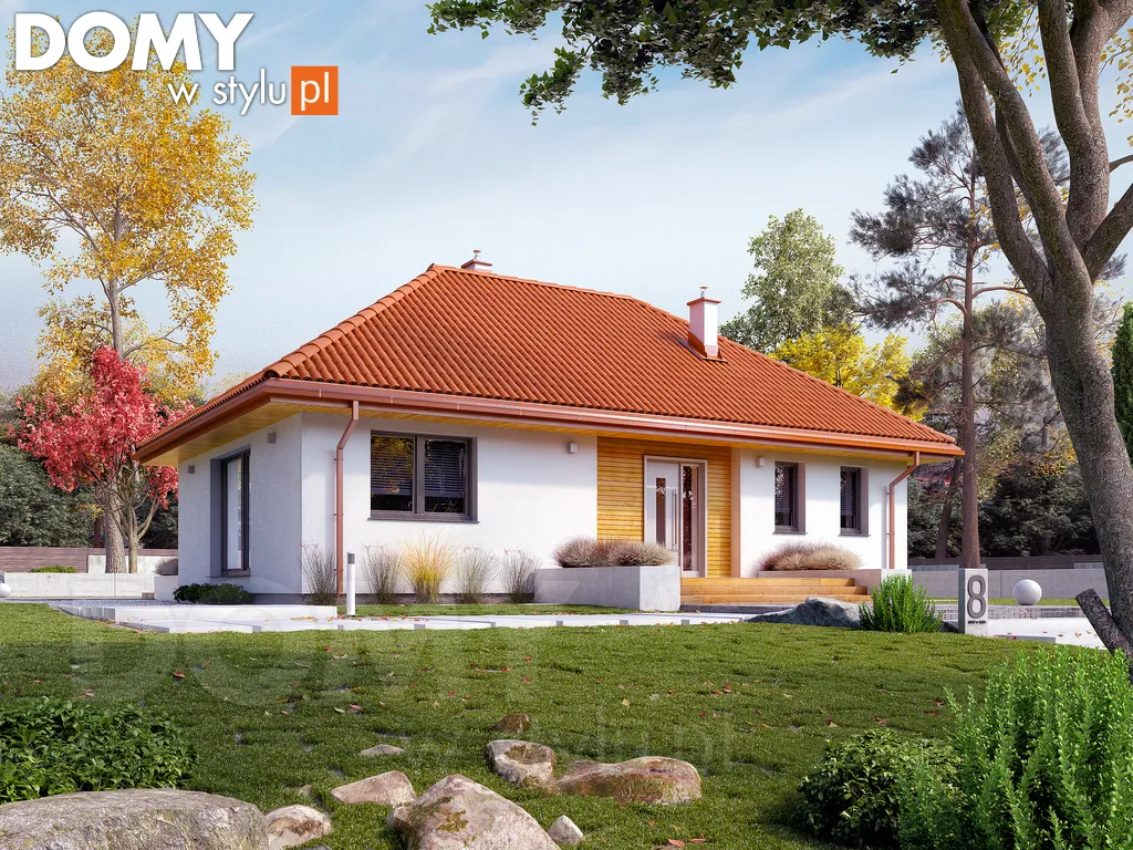 Nowoczesny projekt domu parterowego Aruba 3 - wizualizacja frontowa