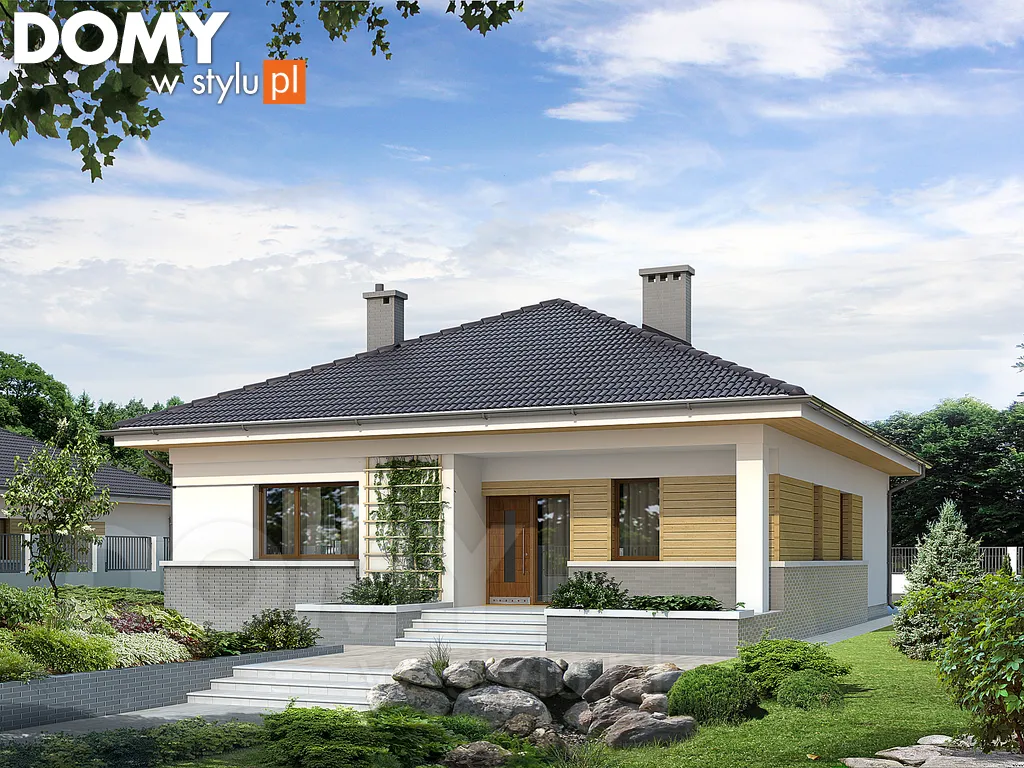 Nowoczesny projekt domu parterowego As 2 - wizualizacja frontowa