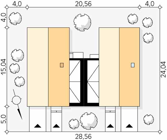 Projekt domu Aspen - usytuowanie na działce